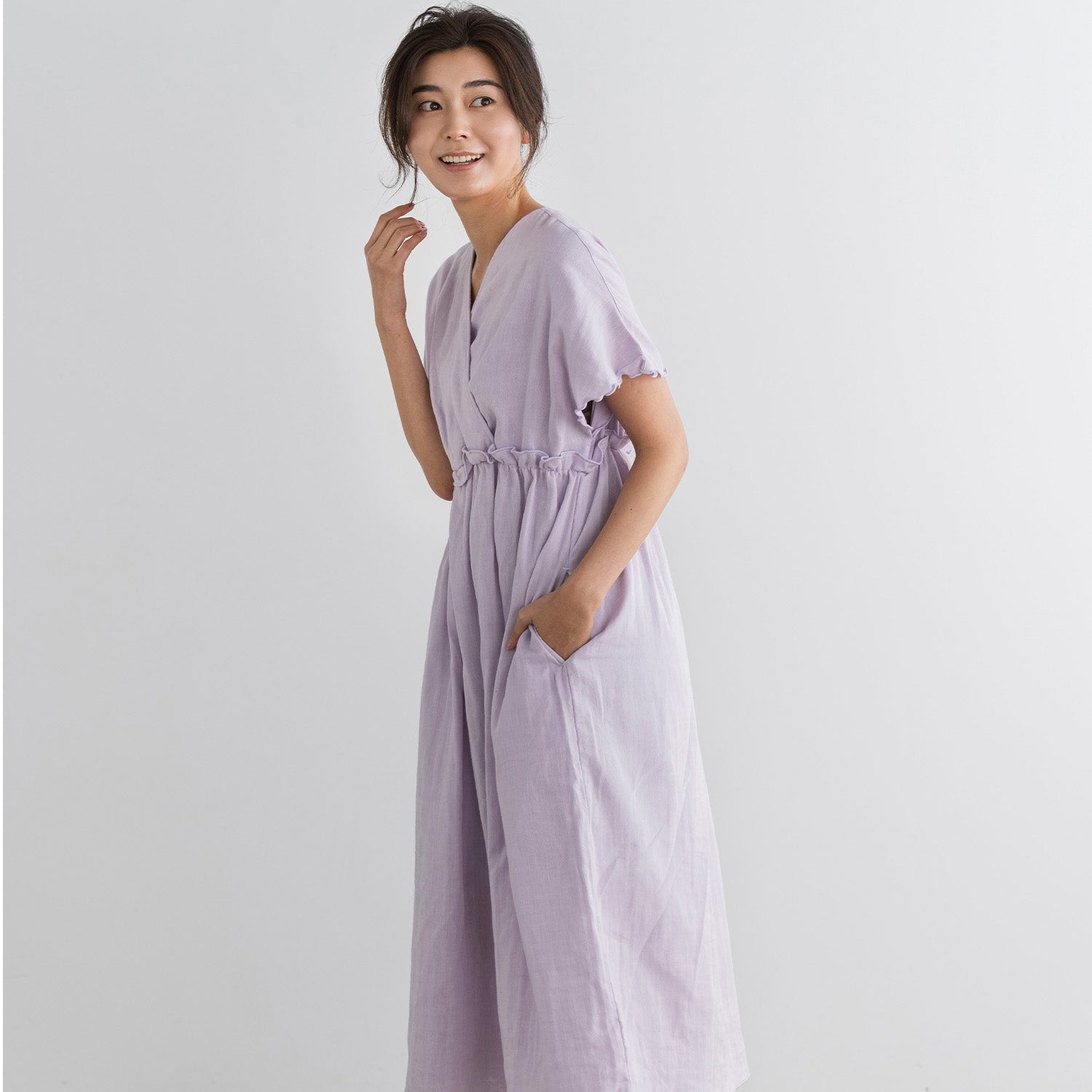 シャルロット ガーゼカシュクールワンピース